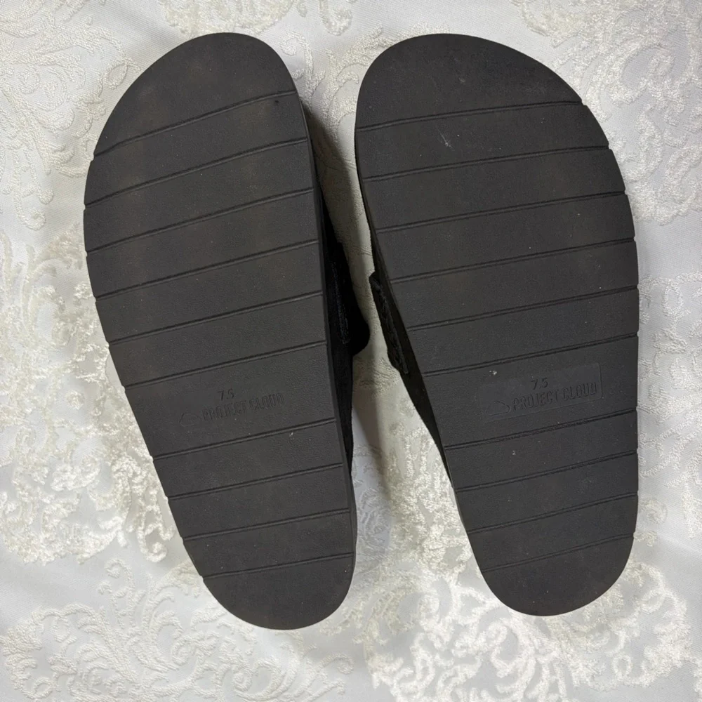Project Cloud Black Suede Slip On Clogs Size 7.5 - Picture 12 of 13